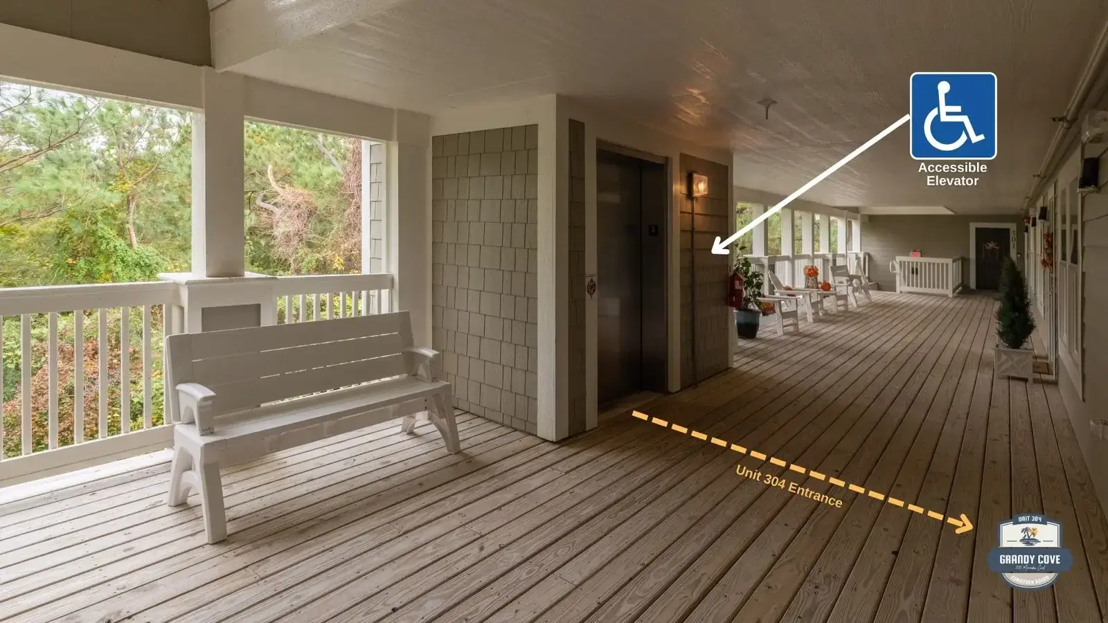 Grandy Cove interior staircase