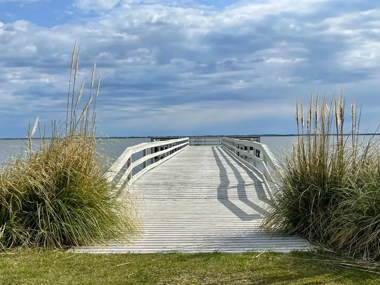 Grandy Cove boardwalk pier over Currituck Sound